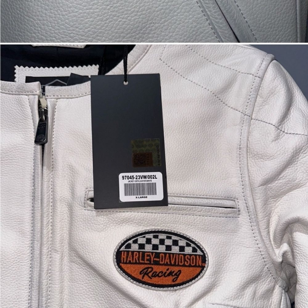 Harley Davidson Jacket WOMEN'S 120TH ANNIVERSARY CAFE RACER 100% LEATHER JACKET - Picture 3 of 16